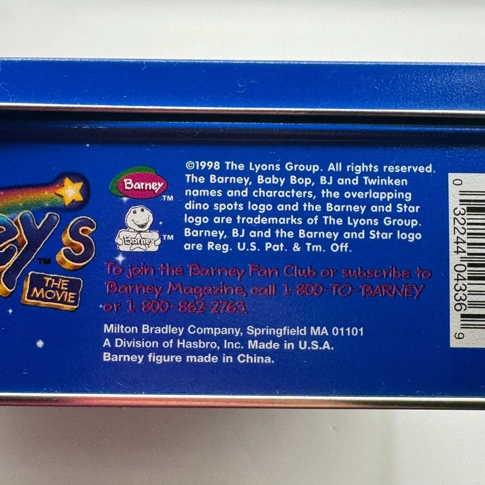 Milton Bradley Barney Circus Puzzle Kids 24pc Tin 1998 Great Adventure Movie